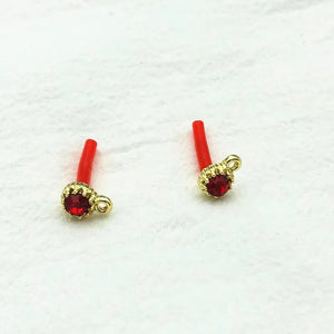 100pcs Rhinestone/Imitation pearls Ear Stud for Earring DIY Parts