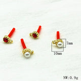 100pcs Rhinestone/Imitation pearls Ear Stud for Earring DIY Parts
