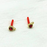 100pcs Rhinestone/Imitation pearls Ear Stud for Earring DIY Parts