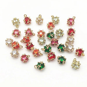 Arrival! 10x8mm CZ Square Charm 50pcs