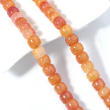 10x8mm Orange Floral Septa Beads Round Loose Beads 15''
