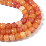 10x8mm Orange Floral Septa Beads Round Loose Beads 15''