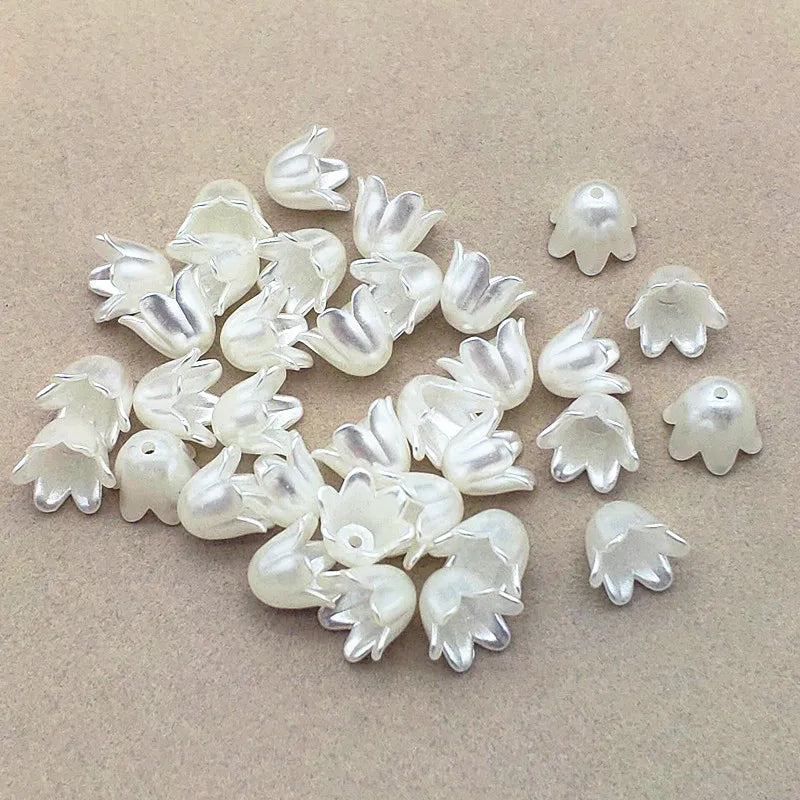 1000pcs Pearls Flower Beads for DIY Jewelry, 10x9mm