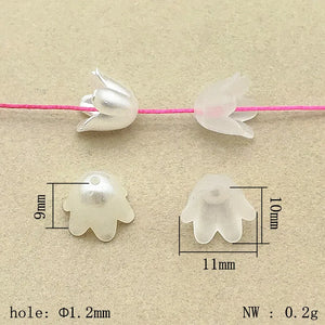 1000pcs Pearls Flower Beads for DIY Jewelry, 10x9mm