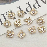 CZ Heart Charm 50pcs DIY Jewelry Findings 11x10mm