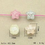 800pcs Clear Crack Star Beads DIY Jewelry Findings