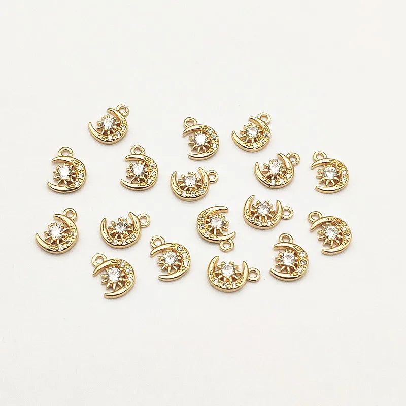 100pcs Arrival! 11x8mm Cubic Zirconia Charm Jewelry DIY Parts