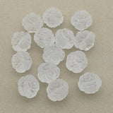 12/16/20mm Frosted Rose Beads Necklace Earrings DIY Parts