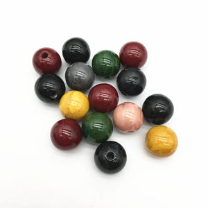 Resin Marble Effect Round Beads for Necklace/Earring DIY Parts