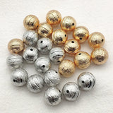 12mm 100pcs Brass Wrinkle Round Beads Jewelry Findings
