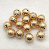 12mm 100pcs Brass Wrinkle Round Beads Jewelry Findings