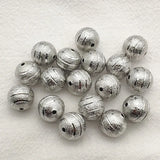 12mm 100pcs Brass Wrinkle Round Beads Jewelry Findings