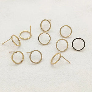 12mm 100pcs Copper Ring Shape Ear Stud for Earring DIY Jewelry