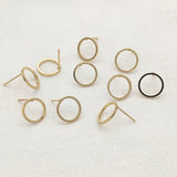 12mm 100pcs Copper Ring Shape Ear Stud for Earring DIY Jewelry
