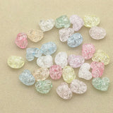 800pcs Clear Crack Heart Beads HandMade Jewelry Necklace DIY parts