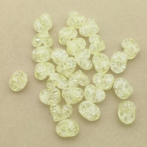 800pcs Clear Crack Heart Beads HandMade Jewelry Necklace DIY parts
