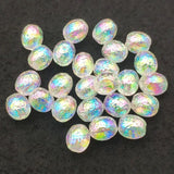 Clear UV Wrinkle Egg Shape Beads 12x11mm - 100pcs