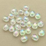 Clear UV Wrinkle Egg Shape Beads 12x11mm - 100pcs