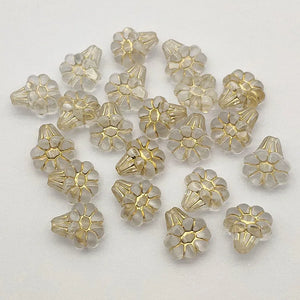 1300pcs Clear Bronzing Flower Beads DIY Jewelry Findings