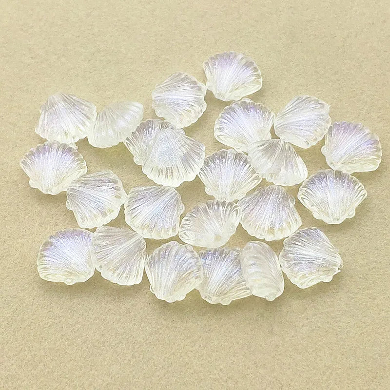 1500pcs Clear Shell-shape Beads: DIY Jewelry Findings