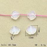 1500pcs Clear Shell-shape Beads: DIY Jewelry Findings