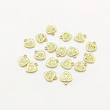 Arrival! 12x11mm 50pcs 18K Heart Charm for Earring DIY