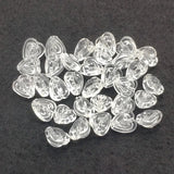 Clear Acrylic Heart Beads 12x11mm for DIY Jewelry