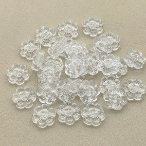 1000pcs Clear Acrylic Flower Beads - DIY Jewelry Findings