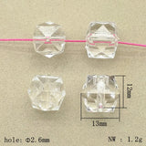 Clear Faceted Cube Beads 420pcs DIY Jewelry Findings 12x13mm