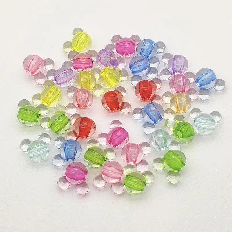 800pcs Clear Mix Cat Head Beads For Jewelry DIY