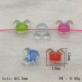 800pcs Clear Mix Cat Head Beads For Jewelry DIY