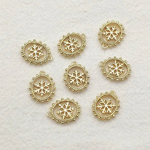 Arrival! 12x14mm 50pcs Snowflake Charms Earring DIY Jewelry Findings