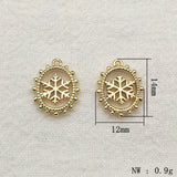 Arrival! 12x14mm 50pcs Snowflake Charms Earring DIY Jewelry Findings