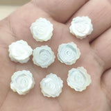 Real Nature Shell Carving Flower Beads - Set of 30 - Jewelry DIY Parts