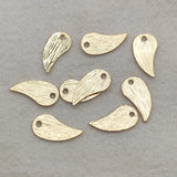 200x Brass Feather Charm Pendants for Jewelry Making