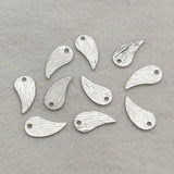200x Brass Feather Charm Pendants for Jewelry Making