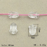 Acrylic Clear Tulip Flower Beads DIY Jewelry Findings 1800pcs