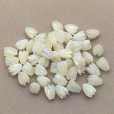 12x8mm 30pcs Shell Carving Tulip Flower Beads for Jewelry DIY