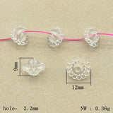 Arrival! 12x9mm 1300pcs Clear Abacus Beads Jewelry DIY Parts