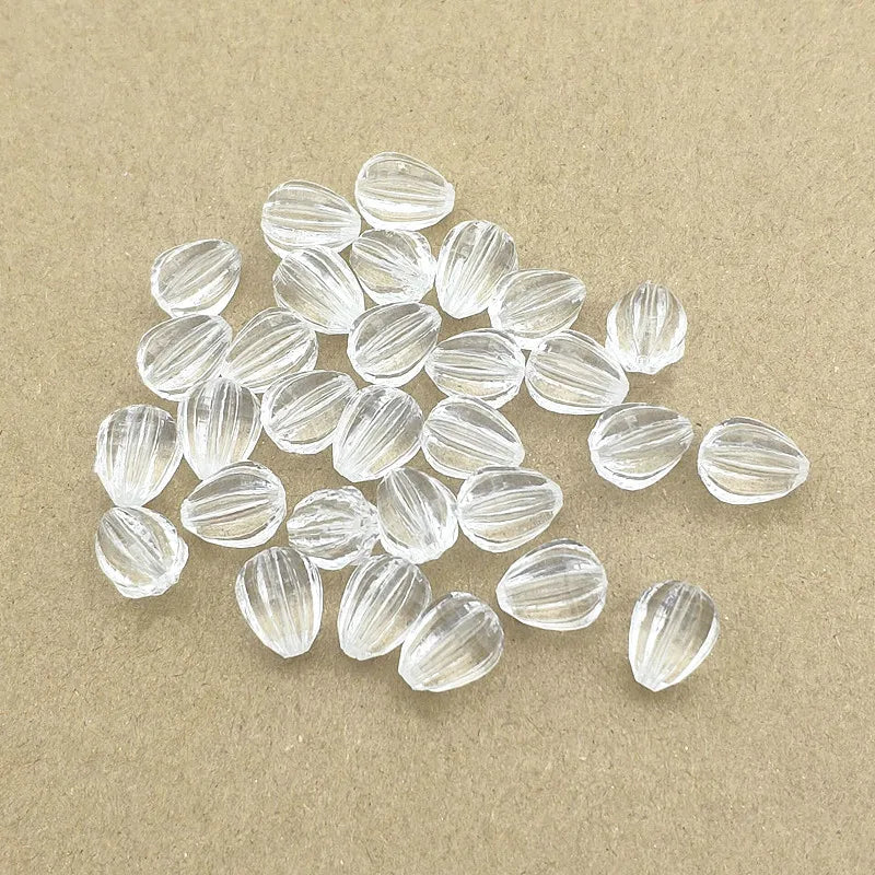 Clear Acrylic Stripe Drop Beads 880pcs for DIY Jewelry Making
