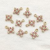 50pcs Cubic Zirconia Copper Charm For DIY Jewelry Making