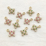 50pcs Cubic Zirconia Copper Charm For DIY Jewelry Making