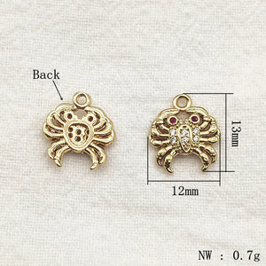 50pcs CZ Copper Charm For Jewelry Making DIY Parts
