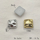 13mm 200pcs UV Flat Square Beads DIY Jewelry Findings
