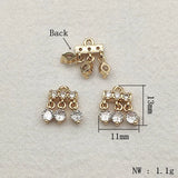 50pcs Cubic Zirconia Pendants DIY Jewelry Findings