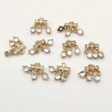 50pcs Cubic Zirconia Pendants DIY Jewelry Findings