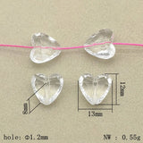 Clear Acrylic Heart Beads for DIY Jewelry