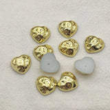 UV Flat Heart Beads for DIY Jewelry - 200pcs