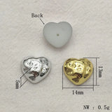 UV Flat Heart Beads for DIY Jewelry - 200pcs