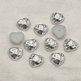 UV Flat Heart Beads for DIY Jewelry - 200pcs
